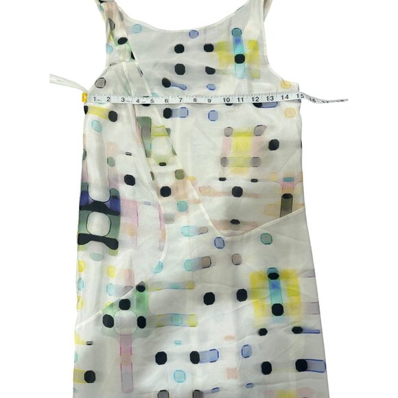 Emporio Armani Silk Dress Sleeveless Italy Polka Dot White Women Size US 4/IT 40 - Picture 7 of 9